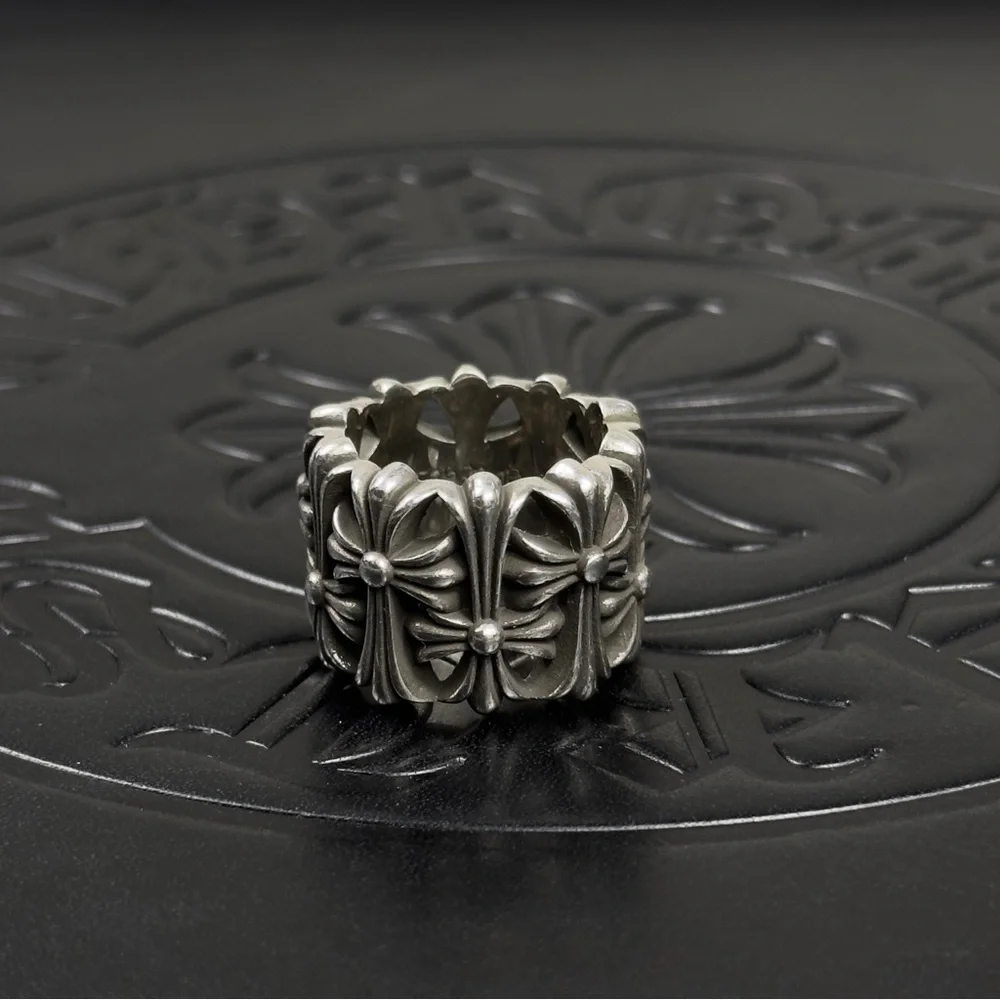 Chrome Hearts 925 Silver Cemetery Ring Size 7 US - Picture 5 of 11
